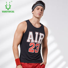 Load image into Gallery viewer, Vansydical Men&#39;s Basketball Jerseys Fitness Training Shirts Sleeveless Quick Dry Running Tank Tops