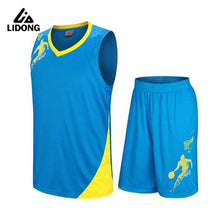 Load image into Gallery viewer, Kids Basketball Jersey Sets Shirt Uniforms Kit Child Boys Sport Clothing Youth Basketball Jerseys Shorts Quick Dry Breathable