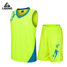 Load image into Gallery viewer, Kids Basketball Jersey Sets Shirt Uniforms Kit Child Boys Sport Clothing Youth Basketball Jerseys Shorts Quick Dry Breathable