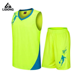 Kids Basketball Jersey Sets Shirt Uniforms Kit Child Boys Sport Clothing Youth Basketball Jerseys Shorts Quick Dry Breathable