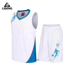 Load image into Gallery viewer, Kids Basketball Jersey Sets Shirt Uniforms Kit Child Boys Sport Clothing Youth Basketball Jerseys Shorts Quick Dry Breathable