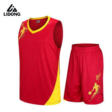 Load image into Gallery viewer, Kids Basketball Jersey Sets Shirt Uniforms Kit Child Boys Sport Clothing Youth Basketball Jerseys Shorts Quick Dry Breathable