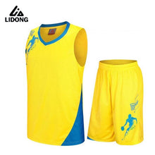 Load image into Gallery viewer, Kids Basketball Jersey Sets Shirt Uniforms Kit Child Boys Sport Clothing Youth Basketball Jerseys Shorts Quick Dry Breathable