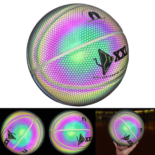 Luminous Basketball Night Game Street PU Glowing Rainbow Light Children Training Tool Street Basketball Show Children Trainning