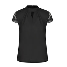 Load image into Gallery viewer, Sexy Lace Blouses Women 2019 Hollow Out Sexy Tops Femme Solid Casual Office Shirts Plus Size Blousas V Neck Streetwear Tees