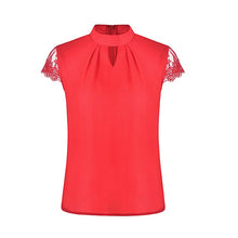 Load image into Gallery viewer, Sexy Lace Blouses Women 2019 Hollow Out Sexy Tops Femme Solid Casual Office Shirts Plus Size Blousas V Neck Streetwear Tees
