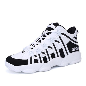 New Brand Basketball Shoes Men Women High-top Sports Cushioning Hombre Athletic Mens Shoes Comfortable Black Sneakers Plus Size