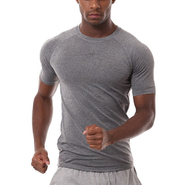 Men Compression T-shirt Short Sleeve Quick-drying Breathable for Summer Sports Running WHShopping