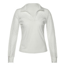 Load image into Gallery viewer, Sexy Long Sleeve Vintage Polka Dot Mesh Transparent Blouse Shirt See Through Womens Tops And Blouses Elegant Ladies Tops SJ4333R