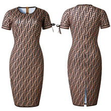 Load image into Gallery viewer, New European And American-Style Fashion Digital Printed Commuter Dress