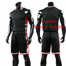 Load image into Gallery viewer, Youth Cheap College Basketball Jerseys 2018Men Boys Breathable Custom Basketball Uniforms Shirts Shorts Set White Black Big Size