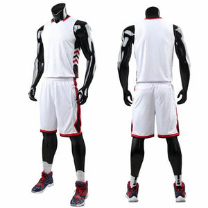 Youth Cheap College Basketball Jerseys 2018Men Boys Breathable Custom Basketball Uniforms Shirts Shorts Set White Black Big Size