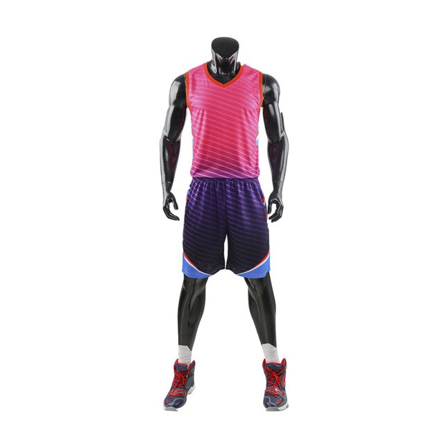 Unisex Basketball Jerseys Set Quick Dry Breathable Sports Shirts & Short Pants Plus Size Gym Training Jerseys Suits Sportswears