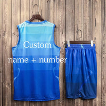 Load image into Gallery viewer, Top Quality Men Women Kids Basketball Jerseys Sets Uniforms Boys Sport Kit Clothing Shirts Shorts Suits Side Pockets Customized