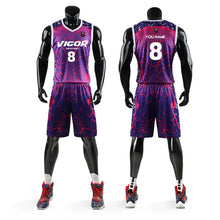 Load image into Gallery viewer, Men Women Basketball Jersey Sets Uniforms Breathable Throwback Basketball Sports Kit Jerseys Shirts Shorts Quick Dry Custom Made