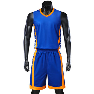 Personality Reversible Men Basketball Jerseys Sets Team Uniforms Sports Kit Shirts Shorts Suits Breathable Customized Print Draw