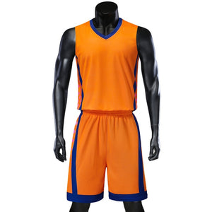 Personality Reversible Men Basketball Jerseys Sets Team Uniforms Sports Kit Shirts Shorts Suits Breathable Customized Print Draw