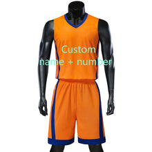 Load image into Gallery viewer, Personality Reversible Men Basketball Jerseys Sets Team Uniforms Sports Kit Shirts Shorts Suits Breathable Customized Print Draw